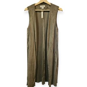 NWT Ariat Faux Suede Duster Western Vest